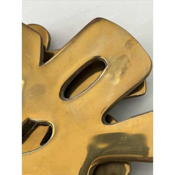 Vintage Brass Wall Hanging Chinese Trivet Set/3 Lucky Prosperity Happy 80s 90s - Picture 13 of 16